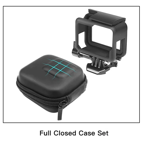 Full Closed And Case Мини Eva чехол для хранения для Gopro Hero 8 7 6 5 черная рамка Защитная сумка для Go Pro Hero 7 8 Dji Osmo Xiaomi Yi Eken аксессуары - Цвет: Full Closed And Case