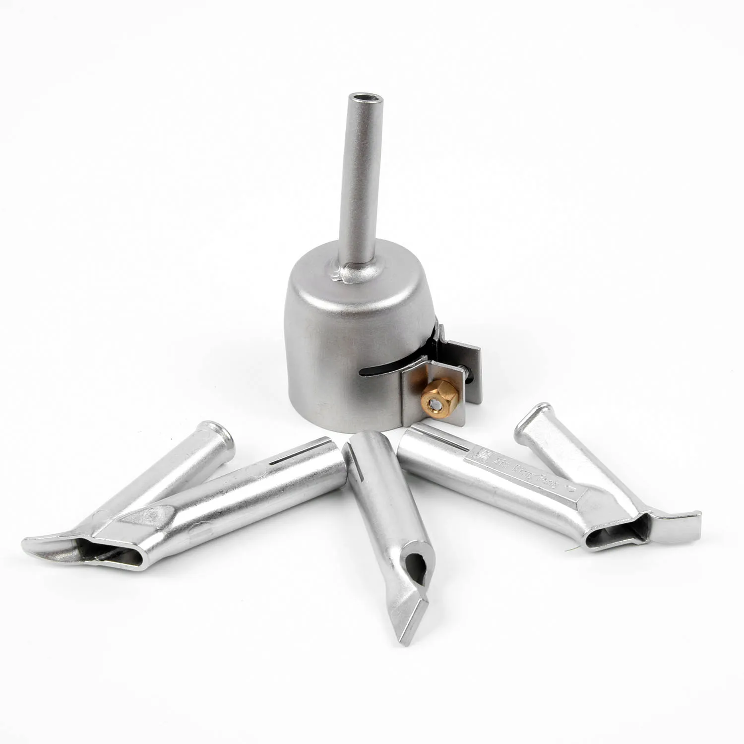 

4pcs Triangular Round Weld Speed Welding Nozzle Tip For Hot Air Plastic Welder