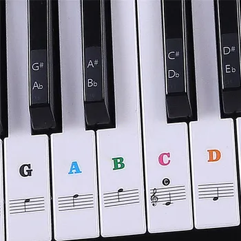 

Transparent Piano Keyboard Sticker Removable Electronic Keyboard 37/49/54/61/88 Key Piano Sticker For Kids Beginner Practice