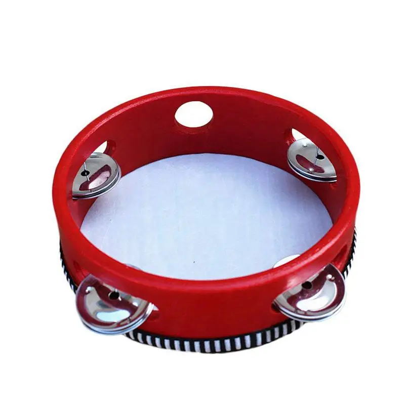 Обучающая интеллектуальная развивающая игрушка музыкальный ритм инструмент ручной барабан(красный