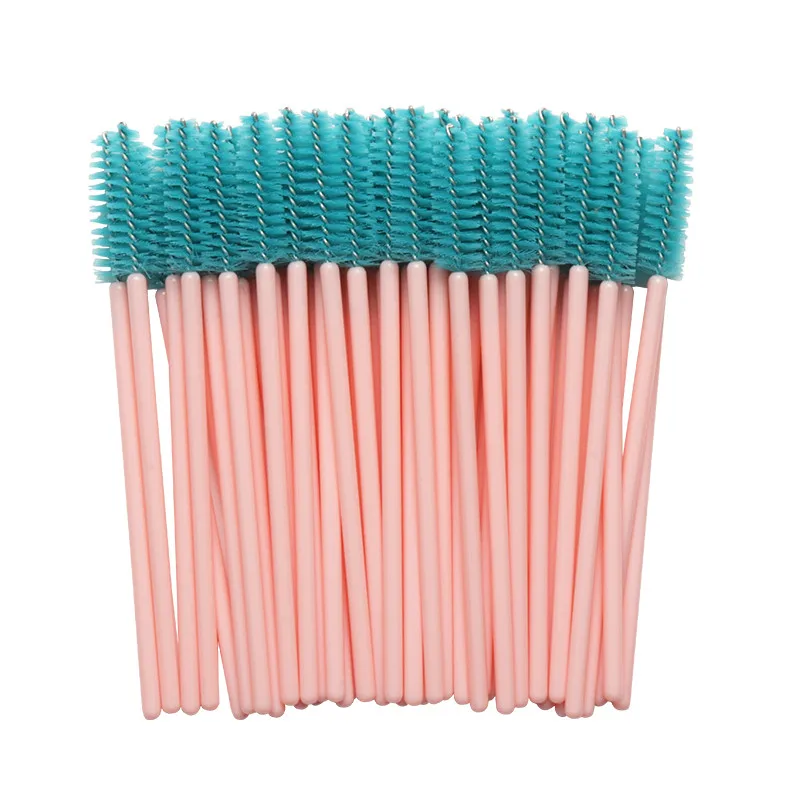 

1/50pcs/lot Disposable Nylon Mascara Wands Blue Handle Brushes Lashes Makeup Brushes Eyelash Extension Tools