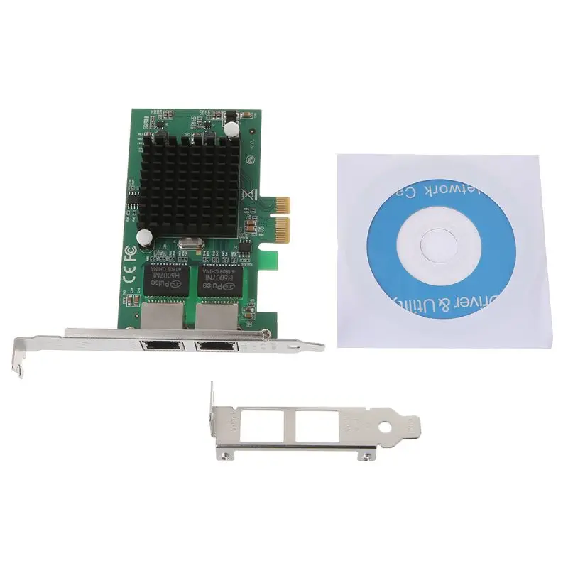 83XC PCI-Express два порта 10/100 Мбит/с гигабитная Ethernet-карта адаптер сервера NIC контроллер