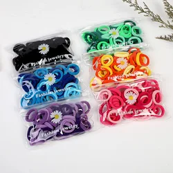 50 Pcs/Pack Women Girls Colorful Nylon Elastic Hair Bands Ponytail Holder Rubber Bands Scrunchie Headband Hair Accessories