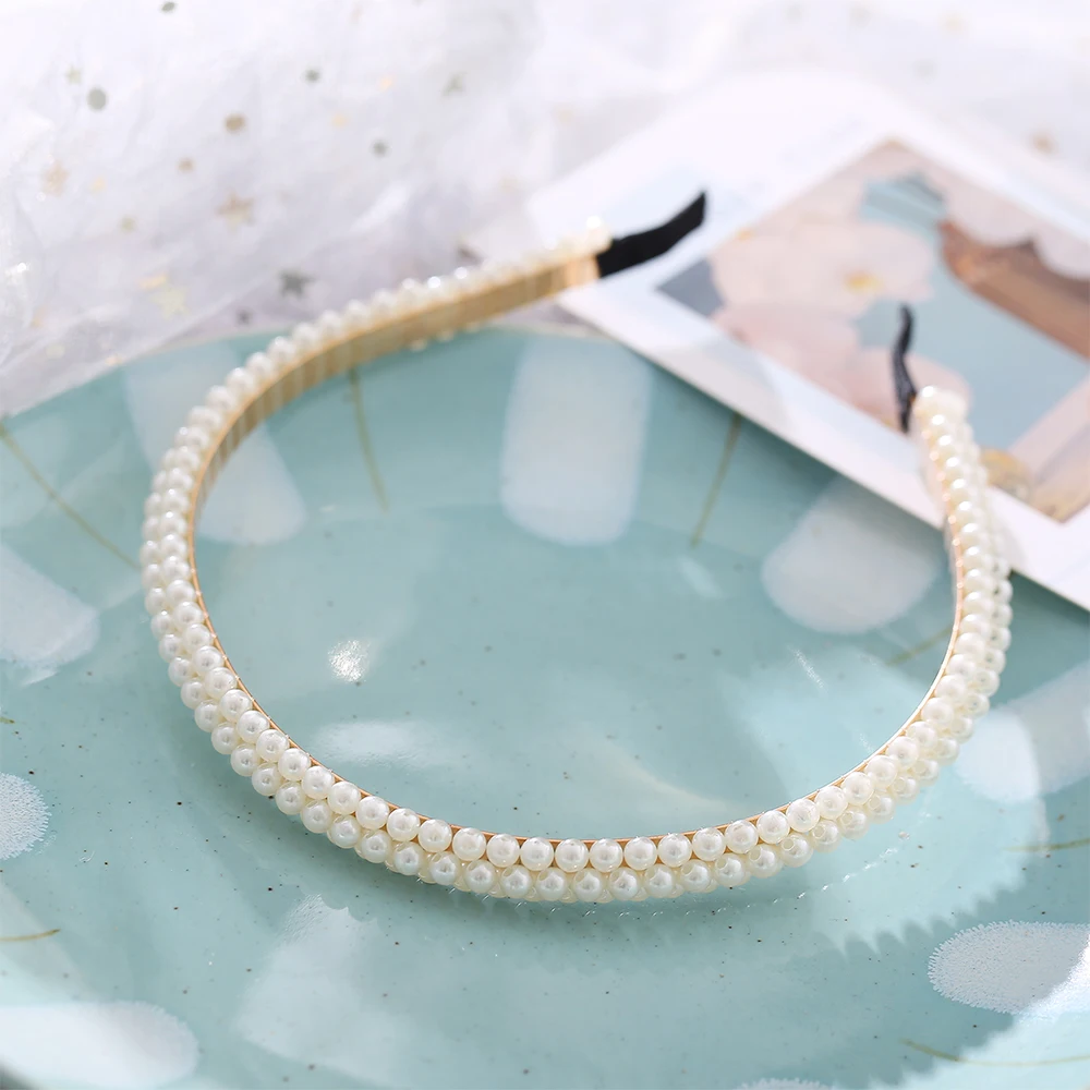 Haarbänder aus Metall für Frauen, Haarschmuck, Designer-Band, Reifen, Schleife, Hochzeit, Perlen-Stirnband, Metall-Braut-Kopfbedeckung, Bänder, Clip – Detail 22
