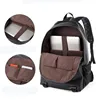 New Fashion Men Leather Backpack Black School Bags for Teenager Boys 15.6 Inch Laptop Backpacks Mochila Masculina High Quality 6