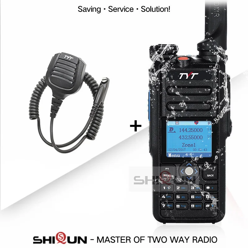 No GPS-Mic Дополнительный gps IP67 Водонепроницаемый рация ПМР Dual Band MD- TDMA лучше Baofeng DMR DM-8HX DM-5R DM-5R плюс TYT DMR радио - Цвет: No GPS-Mic