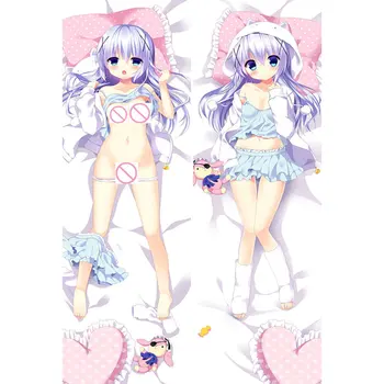 

Anime Go chuumon wa usagi desuka？Wonderful party pillow Covers case Sexy girl 3D Double-sided Bed Hugging Body pillowcase GM010A
