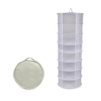 

8 Layers Herb Drying Net Folding Dry Rack Opening Shape Dryer Mesh 600mm Diameter for Herbs Flowers Plants