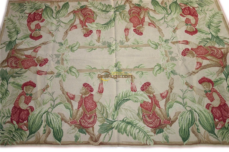 

Aubusson Hand-stitched Oriental Square Carpets New Price French Needlepoint 100% Wool Floral Carpet Wool Knitting Carpets.