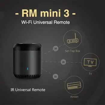 

RM mini3 Black Bean WIFI+IR+4G Smart Home Automation Wireless Remote Controller works with google home Alexa