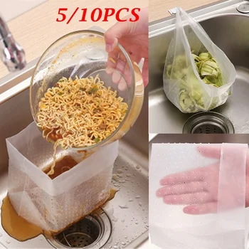 

10PC Practical Food Milk Tea Fruit Juice Coffee Wine Nylon Mesh Net Strain Herb Liquid Filter Bag Sink for Kitchen Restaurant