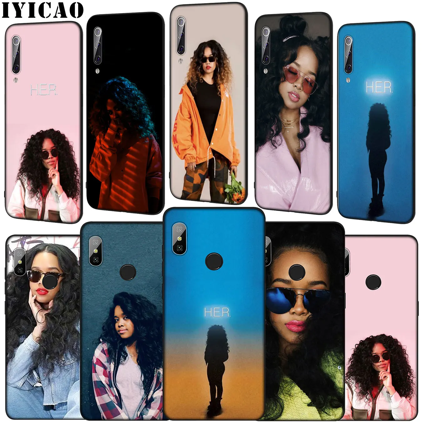 Singer H.E.R Gabi Wilson Soft Phone Case for Xiaomi Mi 10 9 9T A3 Pro CC9 CC9E 8 SE A2 Lite A1 6 pocophone f1 Mi10 |
