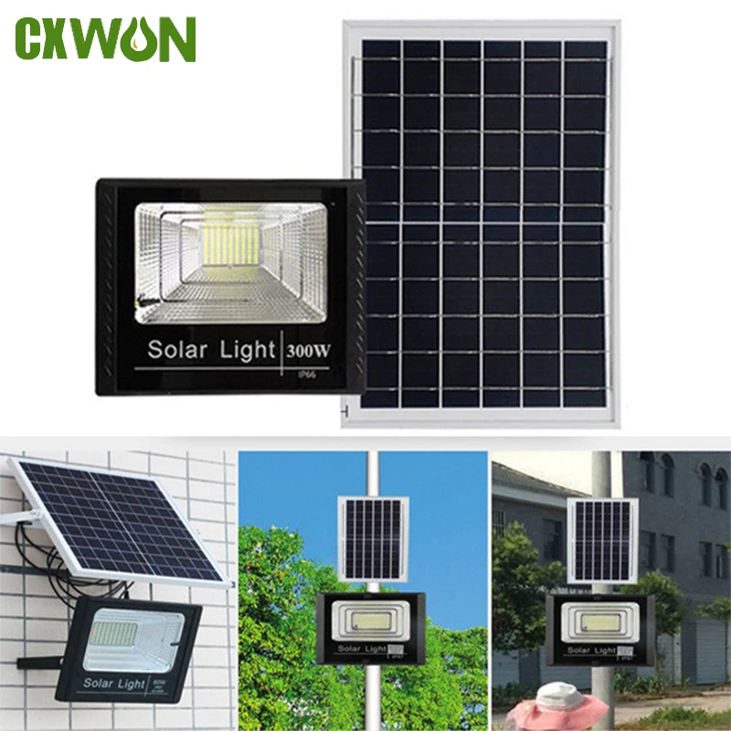 

170 LED Solar Flood Light Outdoor Waterproof Dimmable Timer Remote Solar Wall Light Yard Patio Garage Garden Solar Street Light