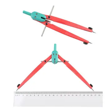 

Drawing Compass Drafting Tool Set Ruler Pencil Eraser Math Student School Supply