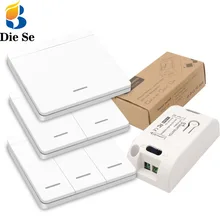 Transmitter Relay Wall-Switch Light-Lamp Interruptor Wall-Panel 433mhz Diese 110V 220V