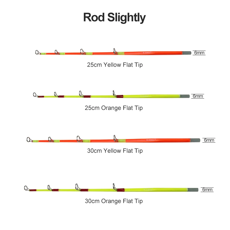 Mosodo, Мини Удочка для подледной рыбалки, ультра-светильник, ABS полюс, плоский круглый наконечник, для зимней рыбалки, 25 см, 30 см, 35 см, 50 см, 55 см, наконечник для удочки, металлическая ручка