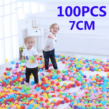 

100Pcs Balls For Dry Pool Eco-Friendly Colorful Ball Soft Plastic Ocean Ball Funny Baby Swim Pit Toys Water Pool Kid Toy Dia 7cm