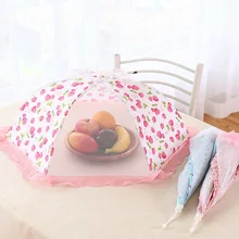 1 шт., чехол для еды, гигиенический сетчатый зонт, Стильный чехол для еды, стола, посуды, барбекю, пикника, сложенные кухонные принадлежности, для приготовления пищи, сетчатый чехол для еды