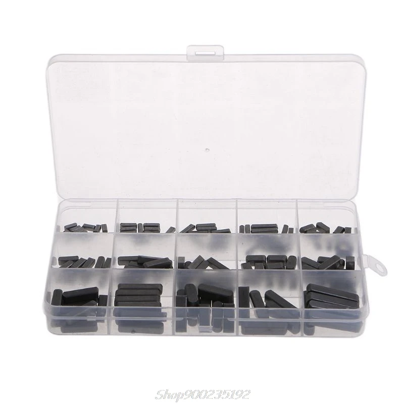 140pcs Round Ended Key Parallel Shaft Keys Set 8mm 10mm 12mm 16mm 20mm 25mm 30mm Hardware with Box Jy29 20