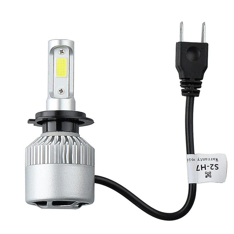 LED 4300K S2 H4 H7 H1 COB LED Headlight Bulbs H11 H13 12V 9005 9006 H3 9004 9007 9012 72W 8000LM Car LED lamp 3000K 6000K