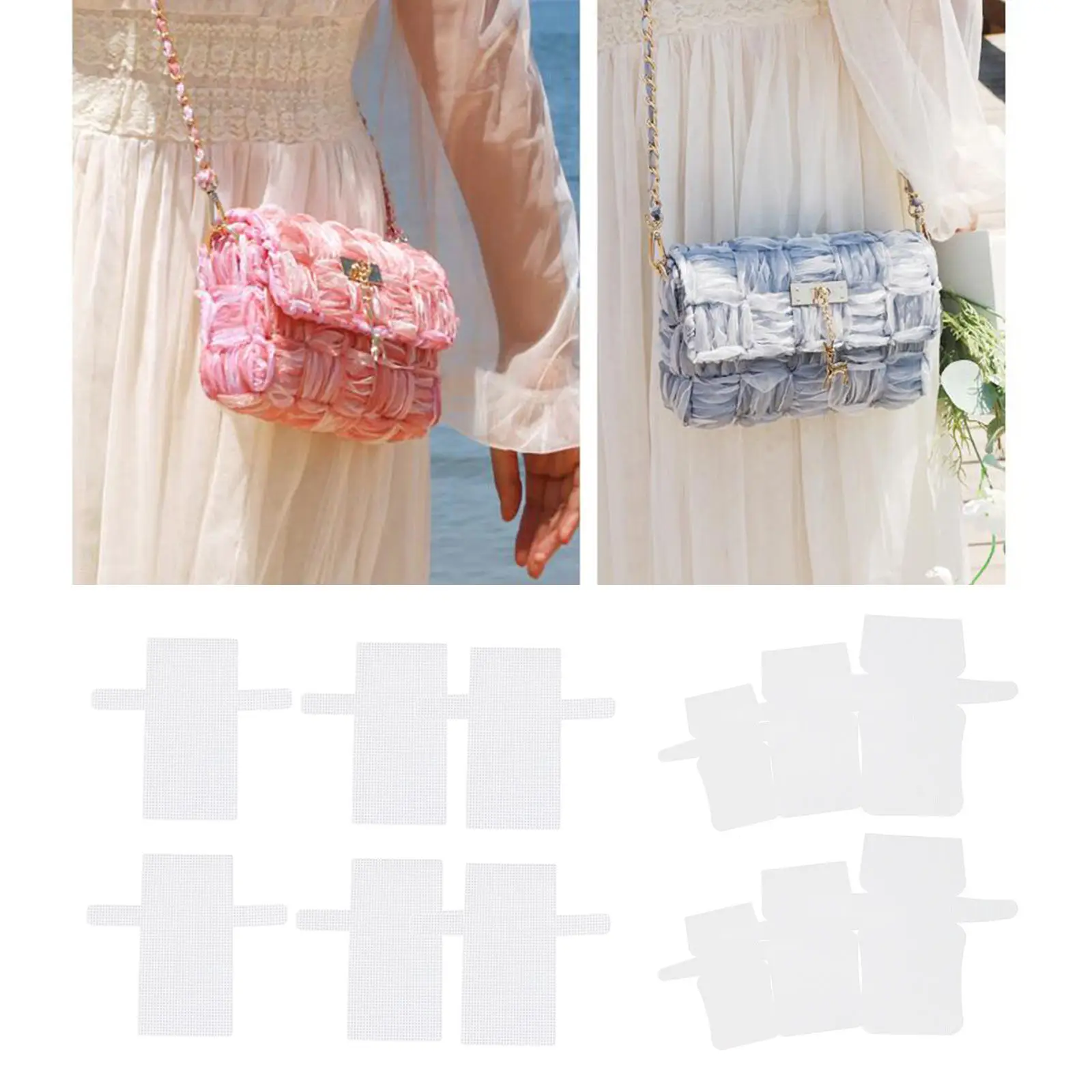 6 X Mesh Clear Plastic Canvas Sheets for Bag Embroidery Knit Purse