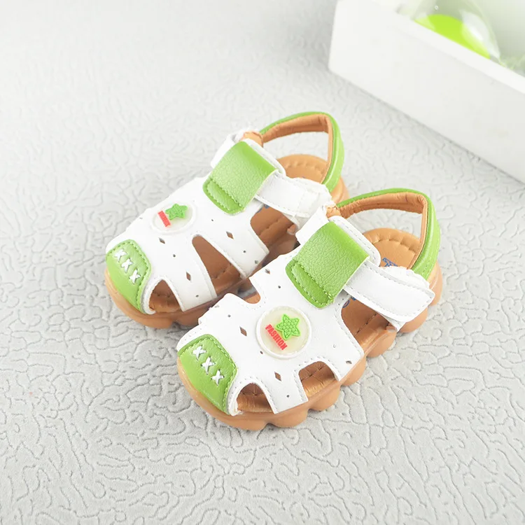 Summer Boys Sandals Children's Shoes Toddler Cute Cartoon Anti-slippery Cut-outs Boys Shoes Kisd Falt with Fashion Sandals - Цвет: 1