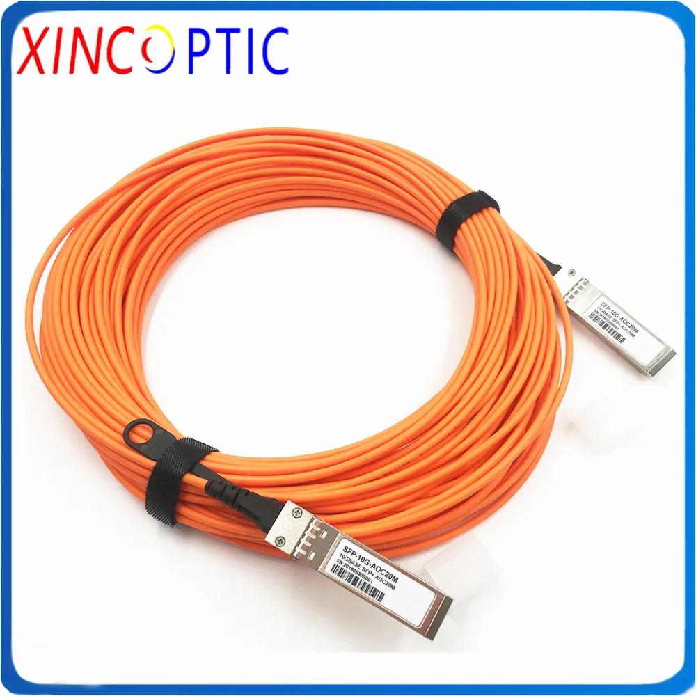 

2Pcs 10G SFP+ AOC 20M OM2 AOC Cable,20Meters(66ft) Dell (Force10) CBL-10GSFP-AOC-20M Compatible 10G SFP+ Active Optical Cabl