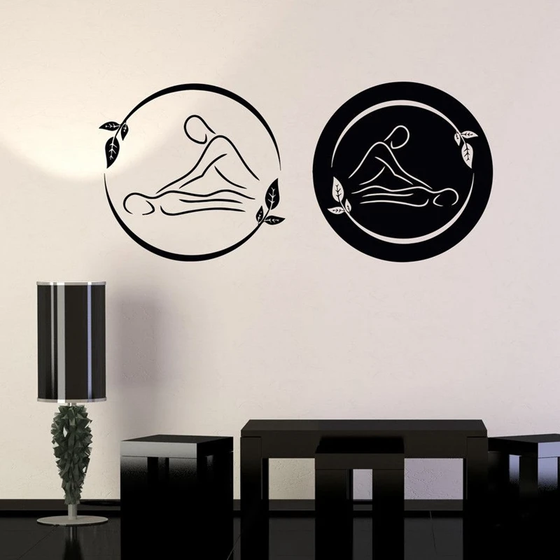 

Spa Massage Wall Decal Beauty Salon Sticker Posters Vinyl Wall Decals Decor Mural Spa Massage Glass Window Sticker