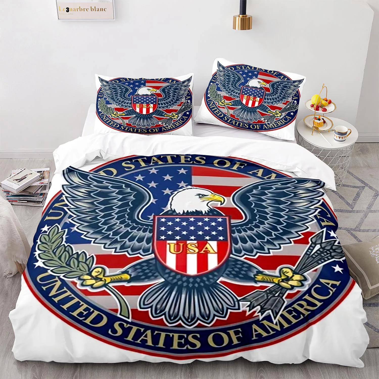 USA Flag Bedding Set Single Twin Full Queen King Size United States Bed Sets American Aldult Kid Bedroom Duvetcover 10 | Дом и сад