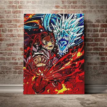 

Anime Demon Slayer Tanjiro art Poster Canvas Wall Art Decoration prints for living Kid Children room Home bedroom decor painting