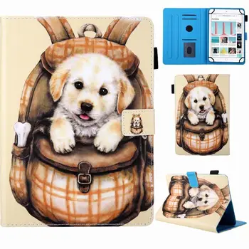 

Kids Cartoon Leather Tablet Case For 10" Universal for Ipad Samsung Huawei Lenovo Xiaomi 10" Wallet clip Flip Stand Cover+pen