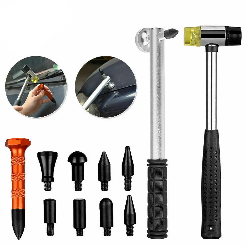 

Paintless Dent Repair PDR Tools Auto Repair Kit Paintless Dent Puller Car Dent Repair Kit Hail Slide Hammer Tap Down For Vehicle