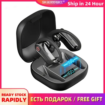 

Wireless Bluetooth 5.0 Earphone Ear Hook For Sumsung Handsfree TWS Earbuds HD Voice Display Headsets Noise Reduction IPX4