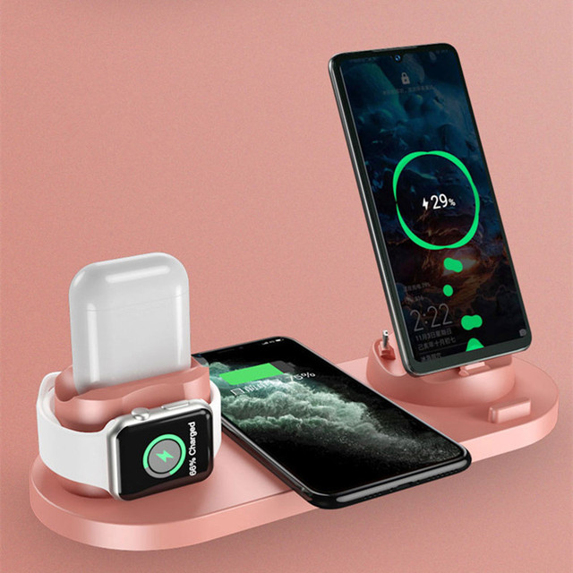 Wireless Charger for iPhone 12/11/11Pro/XS Qi Fast Wireless Charging Stand for Apple Watch