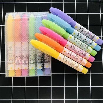 

6PCS/Set Cute Colorful Puppy Dog Highlighter Marker Drawing Pen School Office Supply Kids Gift Student Stationery