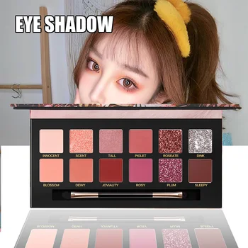 

Hot sale 12 Colors Eyeshadow Palette Matte Shimmering Shining Long Lasting Waterproof Eye Shadow