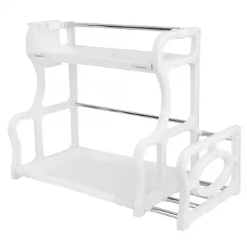 

Double Layer Multifunctional Kitchen Storage Rack Shelf Unit Organizer for Home Kitchen Accessories