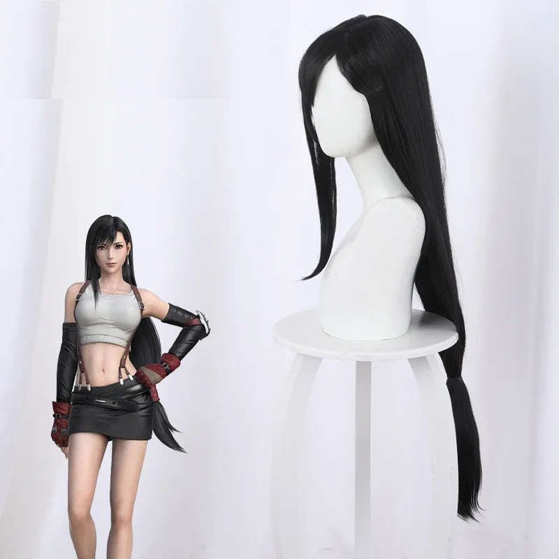 Final Fantasy VII Remake Tifa Cosplay Wig Tifa Lockhart Costume Headwear Accessories Halloween Woman Game With Straight Hair1 (5)