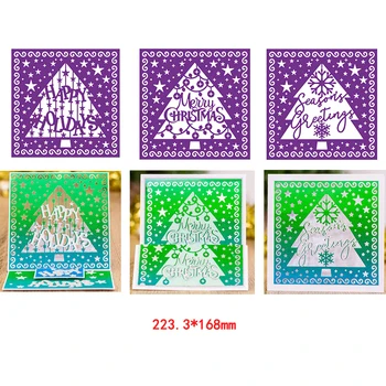 

Interchangeable XMAS Multi-piece Frames Words Happy Holiday Metal Cutting Dies Stencil For Scrapbooking Embossing DIY Paper Card