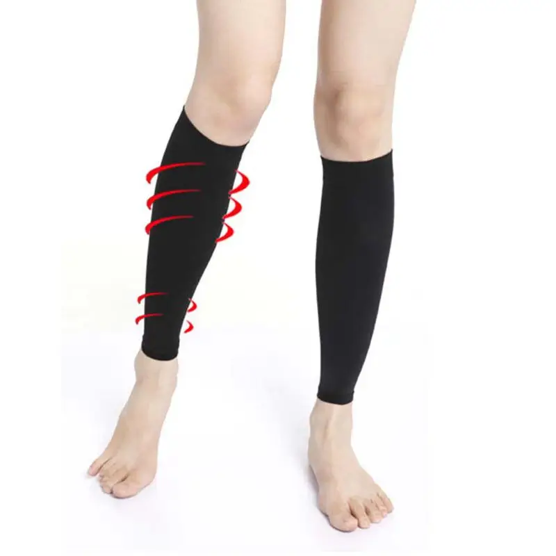 Снятие голени рукав Варикозная циркуляция вен компрессионный эластичный чулок поддержка ног для женщин 20-30 1 пара hc