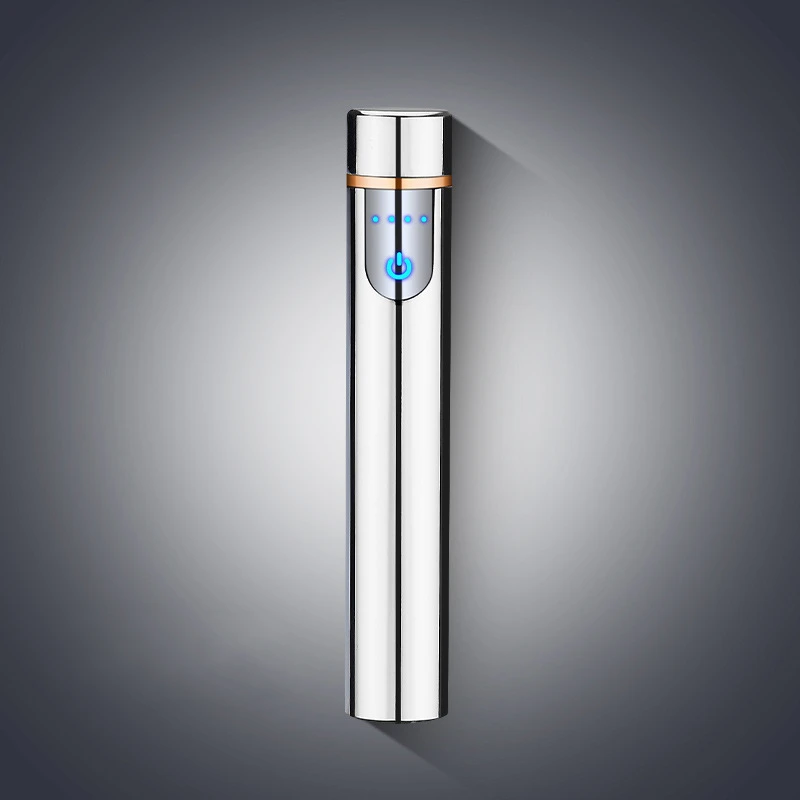 ICE Silver Мини вольфрамовый турбо прикуриватель USB перезаряжаемая электронная дуговая Зажигалка пальчиковые индукционные Плазменные импульсные зажигалки Подарки - Цвет: ICE Silver
