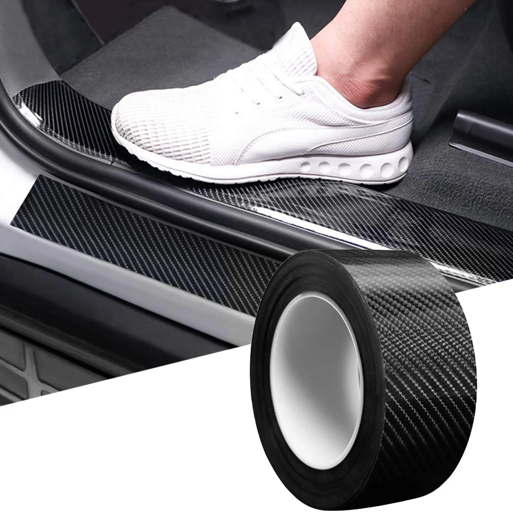 3M 5D Carbon Fiber Stickers Car Door Sill Anti Scratch Strip For VW Passat B5 B6 Golf 4 5 Touareg Touran Polo Bora Tiguan Caddy |