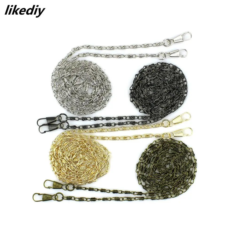 4 Pcs/Lot Antique Bronze/Golden/Silver/Gun Black About 120 CM Long Metal Chain For Purses DIY Bag Accessory Colors | Багаж и сумки