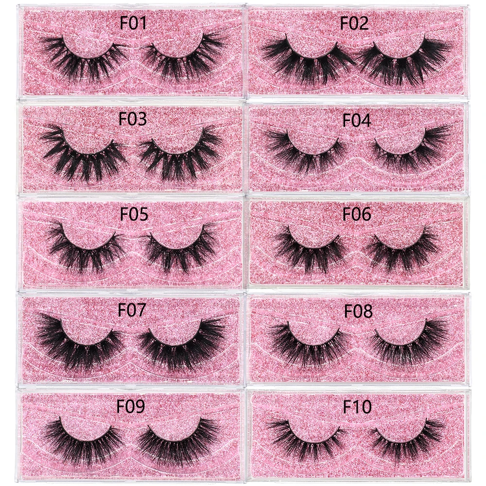 FOXESJI 200pairs norek řasy 3D 5D norek lashes velkoobchod načechraný měkké crisscross dramatické plný falešný řasy řasa líčení