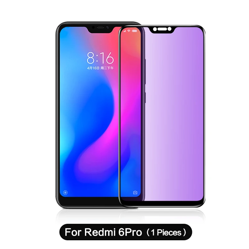 Синий светильник SmartDevil для Xiao mi Red mi Note 7 закаленное стекло для Xiaomi mi 8 mi 9 SE 6X красный mi Note 7 Защита экрана полное покрытие - Цвет: for redmi 6Pro