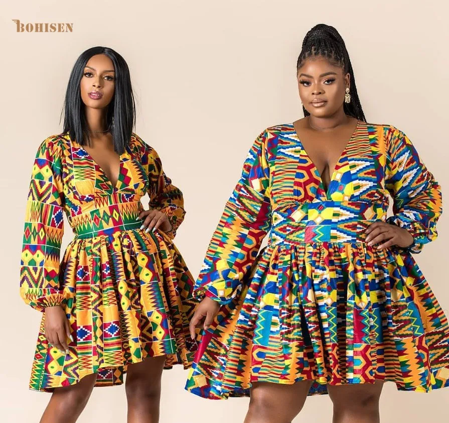 puff sleeve ankara dress