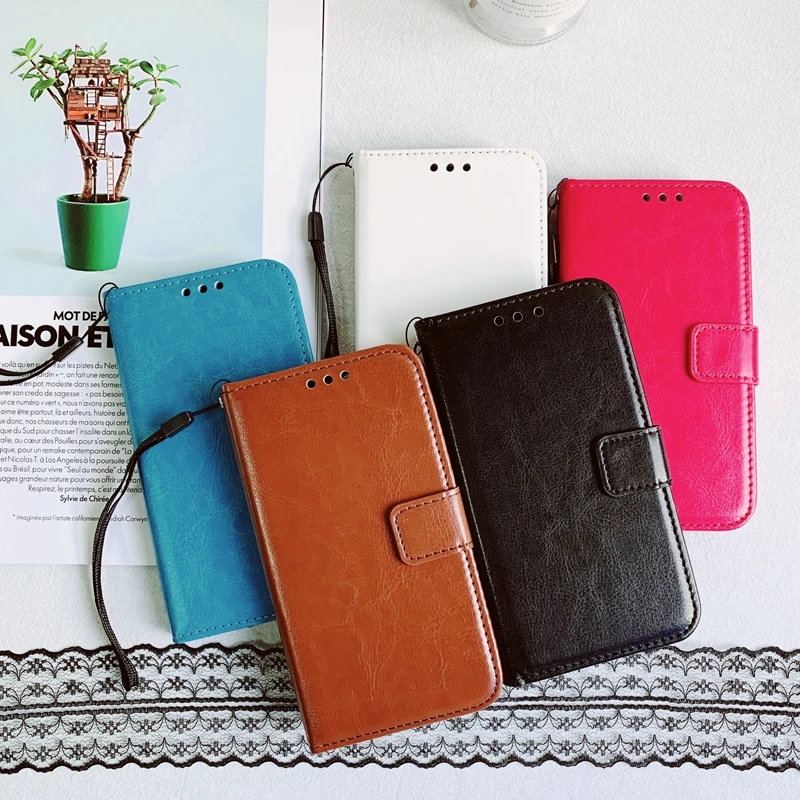 Кожаный чехол книжка из мягкого ТПУ для Samsung Galaxy S7 Edge S10e S10 S8 S9 Note 8 9 10 A6 A8 J4 J6 J8 Plus