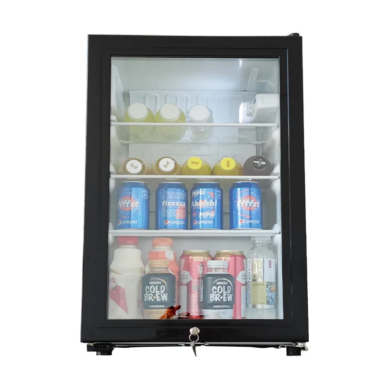 Small Refrigerator Food Sample Cabinet 62l Single Door With Lock  Refrigerator Small Storage Cabinet - Refrigerators - AliExpress