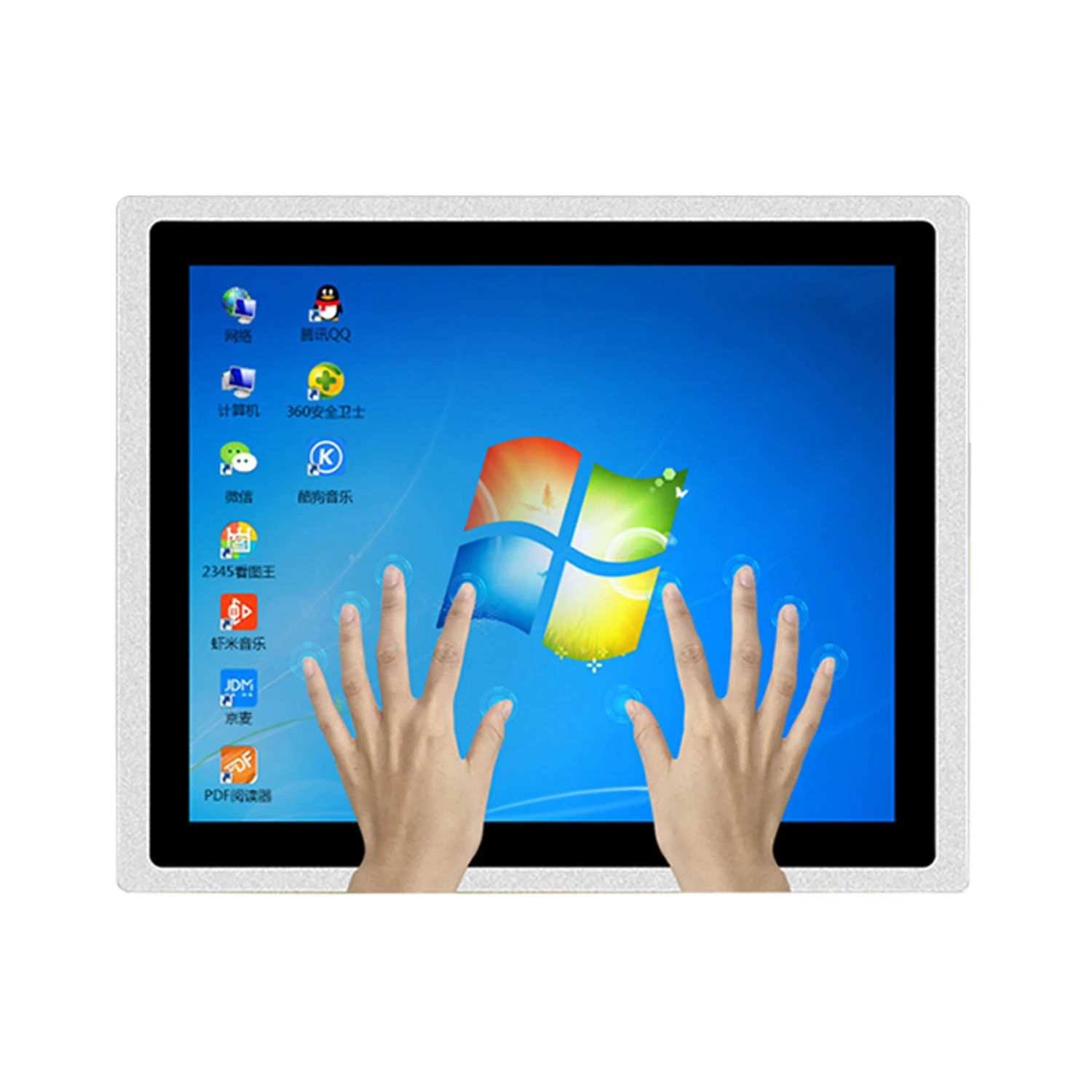 산업용 임베디드 미니 컴퓨터, 정전식 터치 스크린, 올인원 PC, Win10 Pro용 4G RAM 64G SSD, 15 17 19 21.5 인치