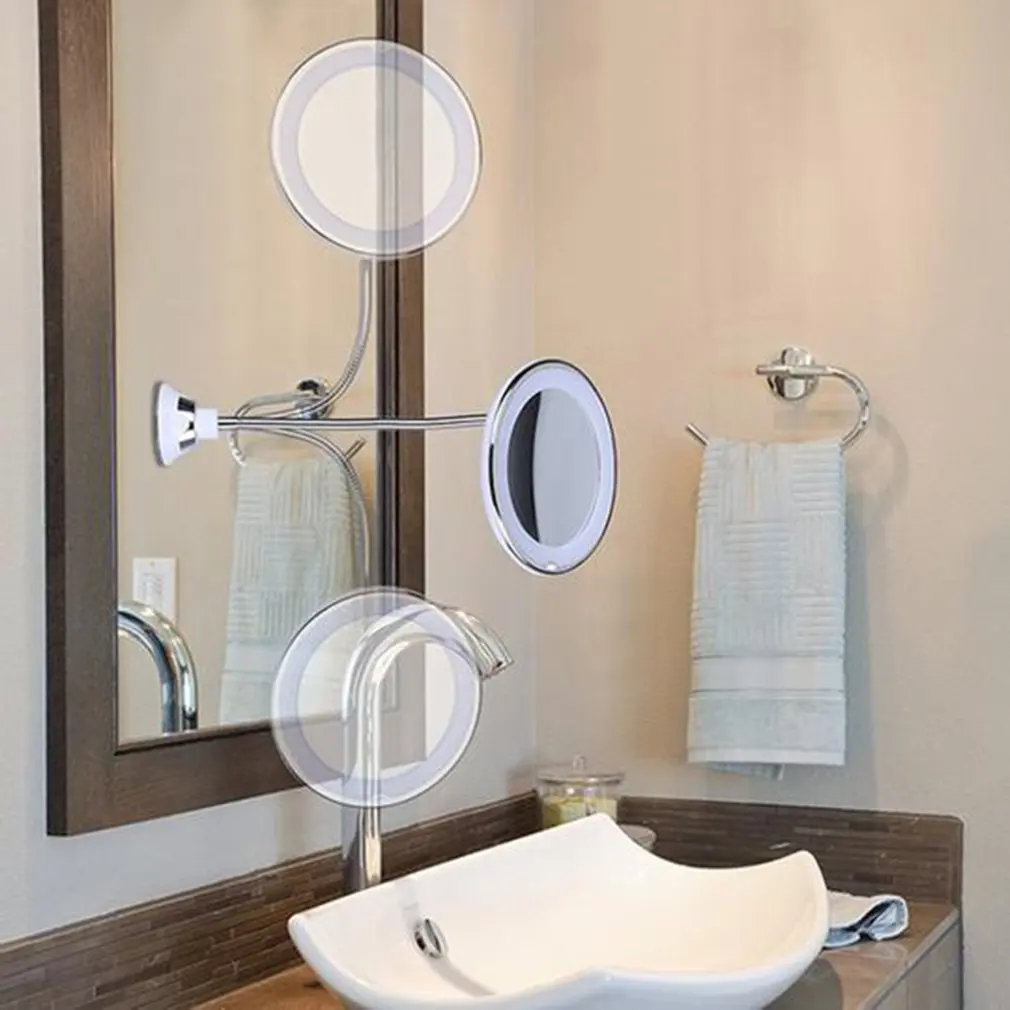 Led Makeup Bathroom Mirror Stereo Makeup Mirror Bathroom Mirror Led10 Times Magnification Makeup Mirror